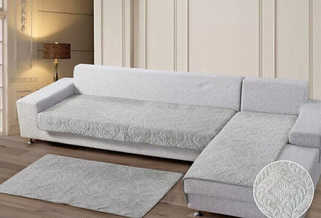 Комплект накидок на диван с оттоманкой 90*150-2шт+90*210 мех стрижка СД (арт.94/033)