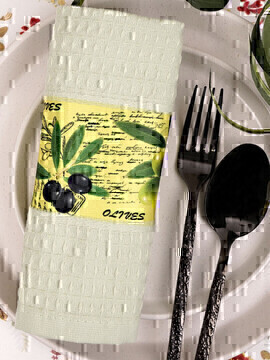Полотенце вафельное Olive Сафия Хоум, 3203 оливковый 