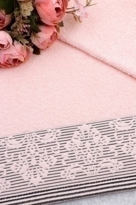 Полотенце махровое Монифа Luxor, 01-127 нежно-розовый