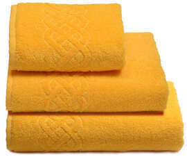 Полотенце махровое Плайт ДМ Люкс, 110 желтый