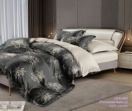 КПБ  поплин Оливковая коллекция с простыней на резинке (90*200*25) Реноме<УУ 2465> 