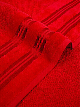 Полотенце махровое Luxury Сафия Хоум, 51092 красный 