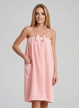 Полотенце для сауны на текстильной застежке Cherir/Черир.<72*140, розовый> (арт.4294100)