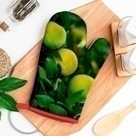 Рукавичка стеганая 26*18 хлопок Бояртекс (Интер) М<Яблоневый сад>